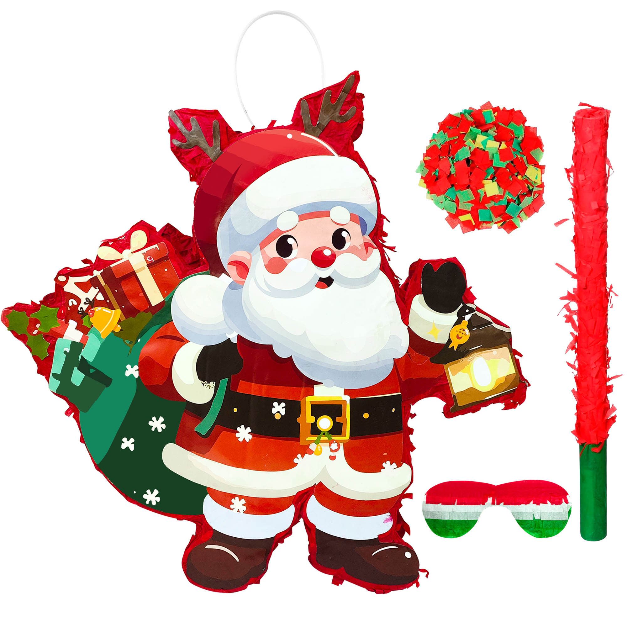 Party Games At Christmas - Set di 4 Piñata di Babbo
