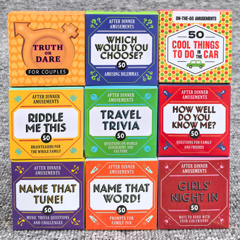 Party Family Games - 50 pezzi di carte per divertimento